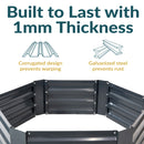 Sunnydaze Galvanized Steel Raised Garden Bed