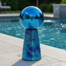 Sunnydaze Mosaic Glass Gazing Ball Stand for Outdoor Garden