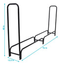 Sunnydaze Outdoor Steel Firewood Log Rack - 8'