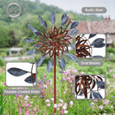 Sunnydaze Whirling Petals Metal Garden Wind Spinner