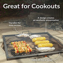 Sunnydaze Square Fire Pit Cooking Grate – Metal Grill Grate – 24-Inch