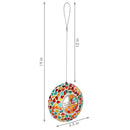 Sunnydaze Mosaic Fly-Through Hanging Bird Feeder - Set of 12