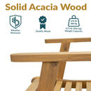 Sunnydaze Hatteras Acacia Wood Outdoor Dining Chairs with Arms - Set of 2