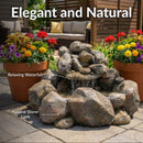 Sunnydaze Rocky Ravine Outdoor Water Fountain - 18" H