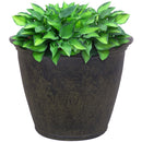 Sunnydaze Anjelica Polyresin Large Round Outdoor Planter