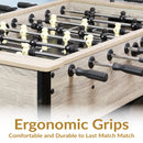 Sunnydaze Delano 54.5" Indoor Foosball Table with Distressed Wood Look