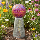 Sunnydaze Mosaic Glass Gazing Ball Stand for Outdoor Garden