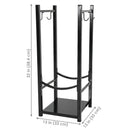 Sunnydaze Outdoor Firewood Storage Rack with Tool Holders