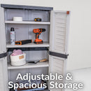 Sunnydaze 48.75" H Lockable Storage Cabinet with 3 Adjustable Shelves