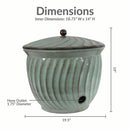 Sunnydaze Metal Garden Hose Holder Pot with Lid