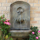 Sunnydaze Seaside 27" H Polystone Outdoor Wall Fountain