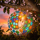 Sunnydaze Mosaic Fly-Through Hanging Bird Feeder - Set of 8