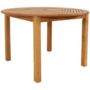 Sunnydaze Meranti Wood Outdoor Dining Table with Teak Oil Finish - 42-Inch