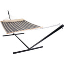 Sunnydaze 2-Person Freestanding Quilted Fabric Hammock with Stand - 12 or 15 Foot Stand Option - Mountainside