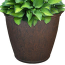 Sunnydaze Anjelica Polyresin Large Round Outdoor Planter