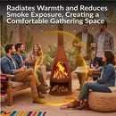 Sunnydaze 71" H Steel Outdoor Chiminea Fire Pit with Built-In Log Holder