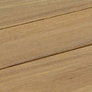 Sunnydaze Teak Trestle Bench swatch image that is a close up of the wood pattern and coloration