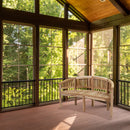 Sunnydaze Outdoor Wooden Teak Banana Bench for Garden or Patio - 59" W