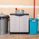 Sunnydaze Plastic Garage Storage Cabinet with Adjustable Shelf