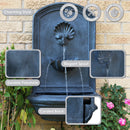 Sunnydaze Seaside 27" H Polystone Outdoor Wall Fountain