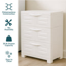 Sunnydaze 3-Tier Plastic Storage Drawers