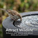 Sunnydaze Polystone Round Bubble Outdoor Water Fountain with LED Light