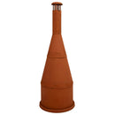 Sunnydaze 71" H Steel Outdoor Chiminea Fire Pit with Built-In Log Holder