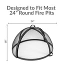 Sunnydaze Easy-Access Round Fire Pit Spark Screen