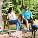 Sunnydaze 2-Person Teak Patio Bench for Outside