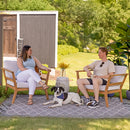 Sunnydaze Bodie 3-Piece Patio Furniture Set - Outdoor Patio Conversation Set