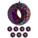 Sunnydaze Mosaic Fly-Through Hanging Bird Feeder - Set of 8