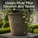 Sunnydaze Arabella Polyresin Large Round Outdoor Planter