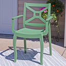 Sunnydaze Tristana Plastic Outdoor Dining Armchair