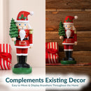 Sunnydaze Small Christmas Nutcracker Statue - Santa Claus - 16.75"