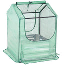 Sunnydaze Steel Raised Garden Bed and Mini Greenhouse Kit - Green