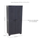 Sunnydaze 48.75" H Lockable Storage Cabinet with 3 Adjustable Shelves