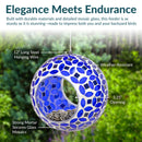 Sunnydaze Mosaic Fly-Through Hanging Bird Feeder - Set of 8