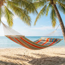 Sunnydaze 2-Person Quilted Fabric Double Hammock with Pillow