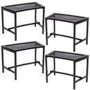 Sunnydaze Curved Outdoor Bench - Mesh Metal Patio Bench