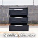 Sunnydaze 3-Tier Plastic Storage Drawers