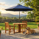 Sunnydaze Malaysian Hardwood Folding Gateleg Patio Round Dining Table