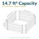 Sunnydaze Galvanized Steel Raised Garden Bed