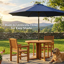 Sunnydaze Malaysian Hardwood Folding Gateleg Patio Round Dining Table