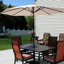 Sunnydaze Aluminum Outdoor Patio Umbrella with Tilt and Crank