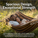 Sunnydaze 2-Person Quilted Fabric Double Hammock with Pillow