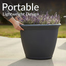 Sunnydaze Anjelica Polyresin Large Round Outdoor Planter