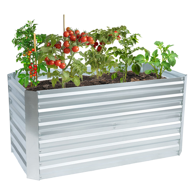 Sunnydaze Galvanized Steel Raised Garden Bed