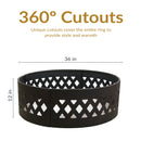 Sunnydaze 36" Crossweave Heavy-Duty Metal Campfire Ring - Bronze