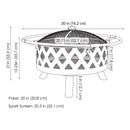 Sunnydaze Crossweave Outdoor Fire Pit with Cover and Screen