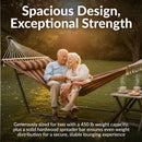 Sunnydaze 2-Person Quilted Fabric Double Hammock with Pillow
